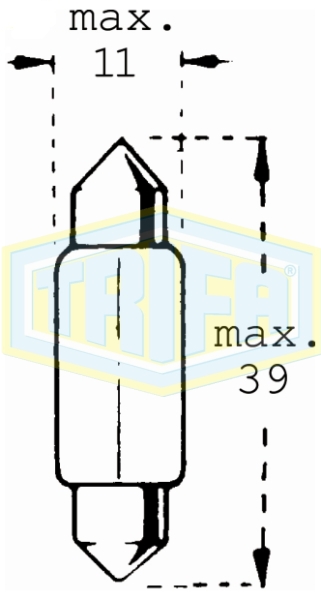 BULB FESTOON 12V 10W SV8 5-8 Image