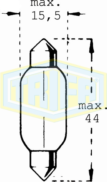 BULB FESTOON 12V 10W SV8 5-8 Image