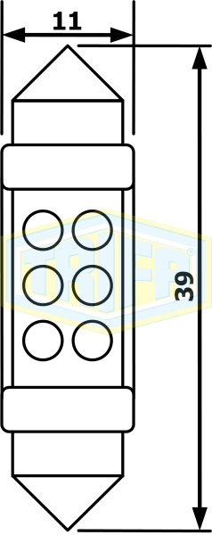 BULB FESTOON 12V LED SV8.5 11x Image