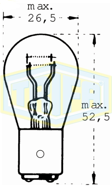 BULB DOUBLE STRAIGHT 24V P21/ Image